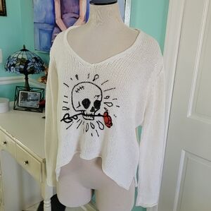 Wooden Ships Skull Tatoo Sweater